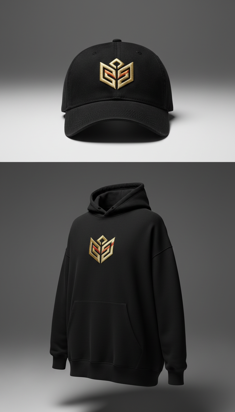 Gold-Embellished Snapback With Embroidered Logo