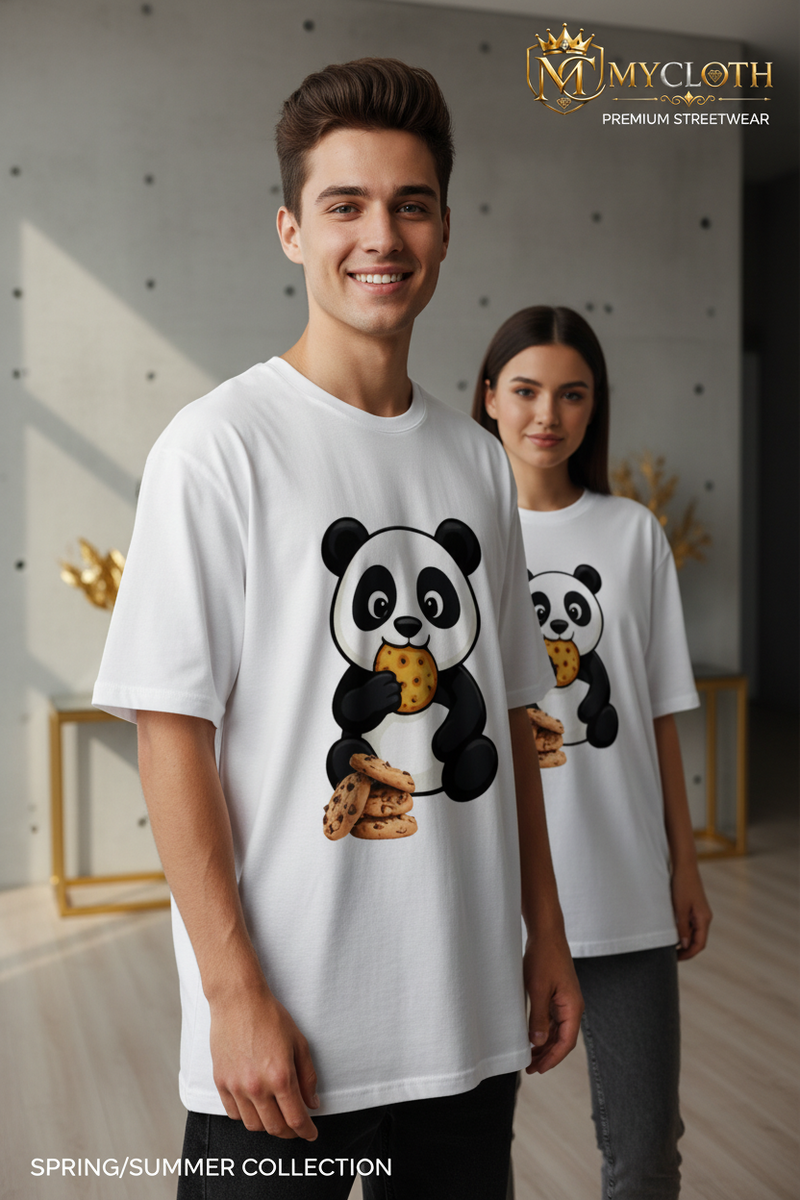 Eating Panda Oversized Standard T-Shirt in All Colours