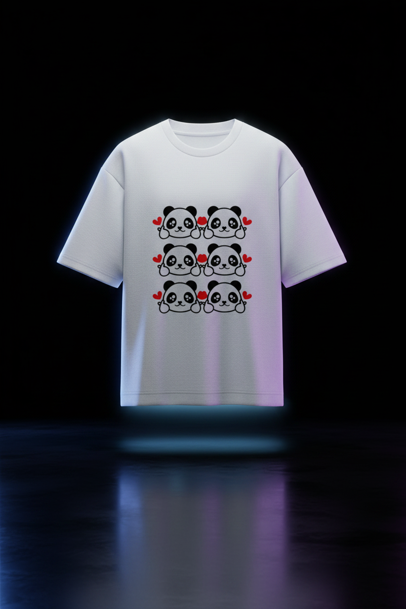 Panda Oversized Standard T-Shirt ( in multiple colours )
