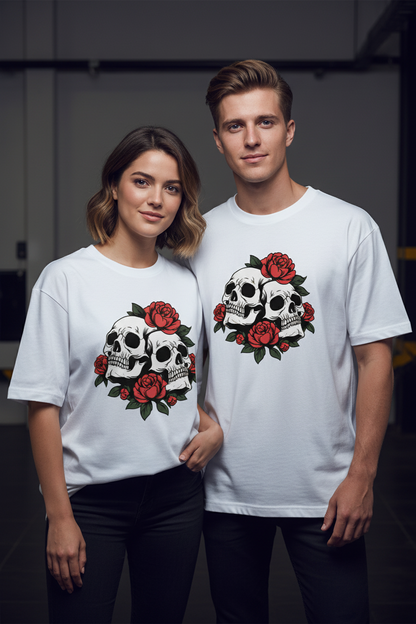 Skull Beauty Oversized Standard T-Shirt ( in Multiple Colours )