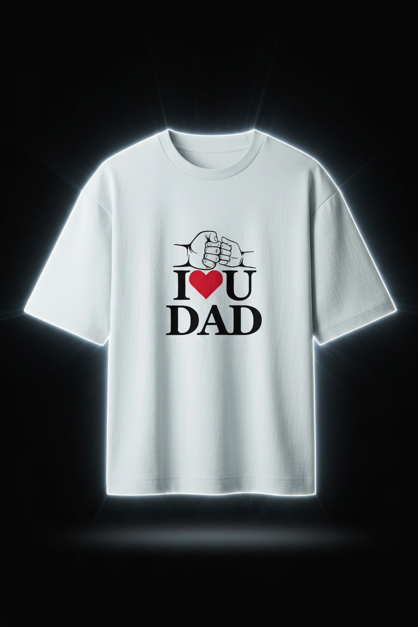 I Love You Dad Oversized Standard T-Shirt ( in multiple colours )