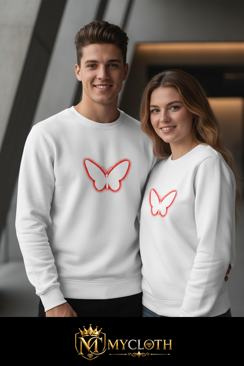 Red Butterfly Full Sleeve Sweatshirt in All Colours