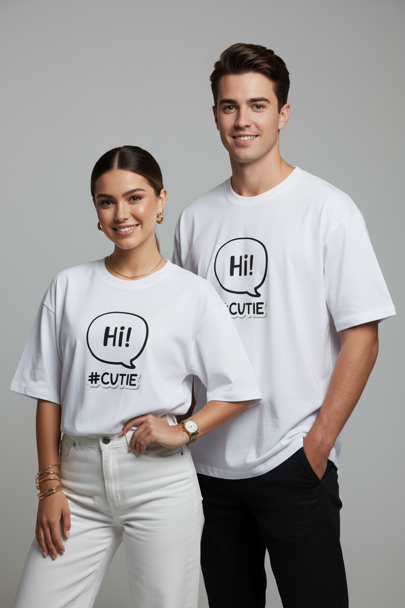 Hi Cutie Oversized Standard T-Shirt ( in multiple colours )