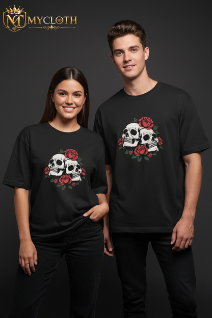 Skull Beauty Oversized Standard T-Shirt ( in Multiple Colours )