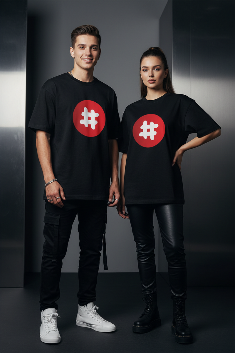 Hashtag Oversized Standard T-Shirt ( in multiple colours )