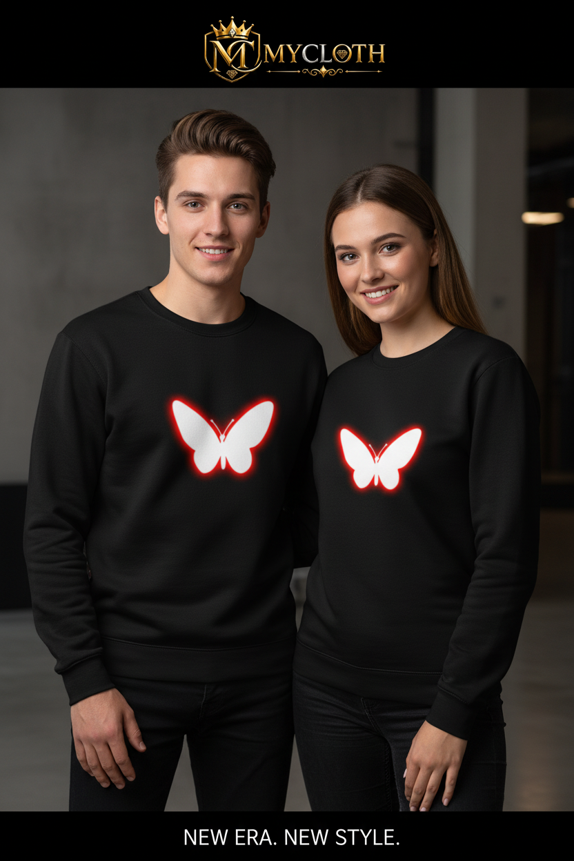Red Butterfly Full Sleeve Sweatshirt in All Colours