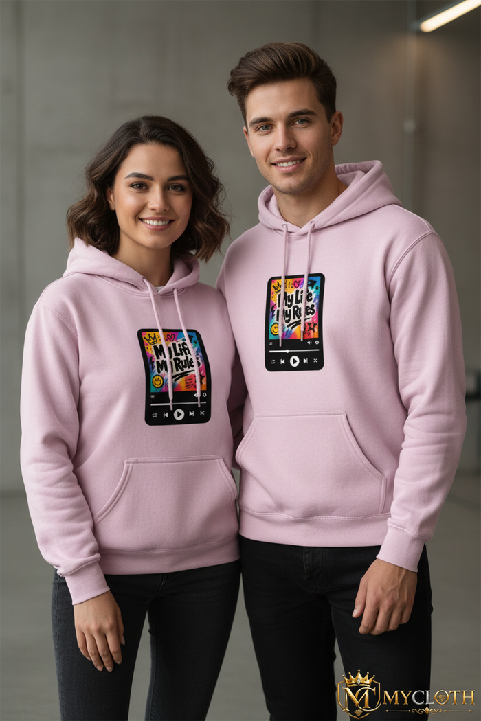 Hoodie : My Life My Rule ( in Multiple Colours )