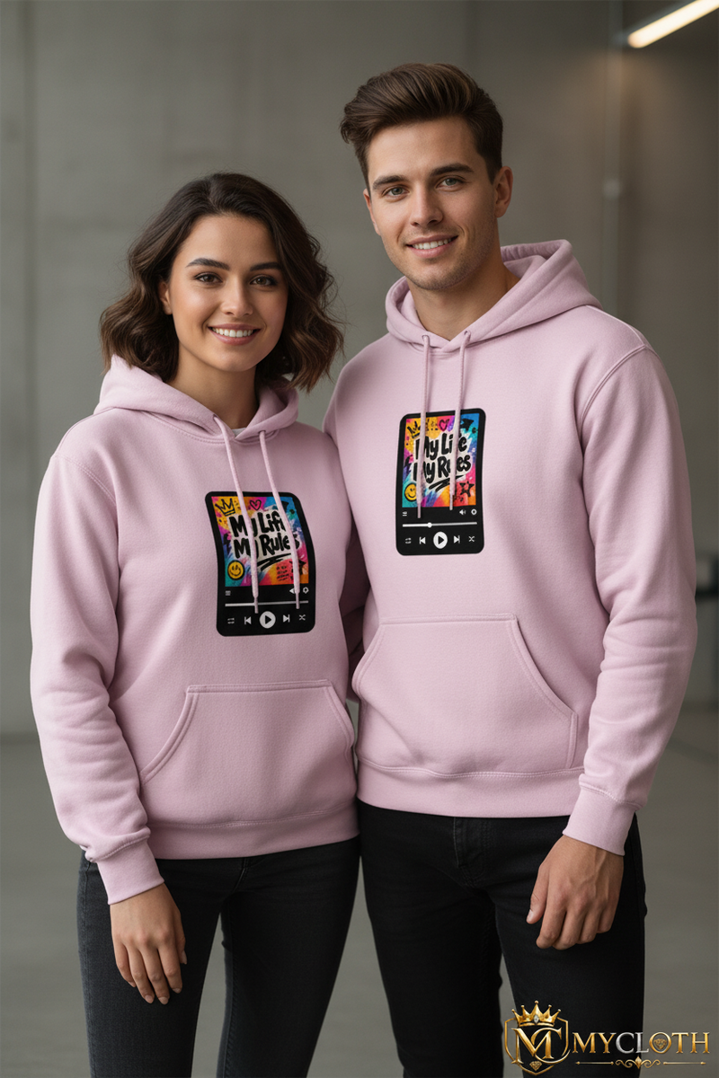 Hoodie : My Life My Rule ( in Multiple Colours )