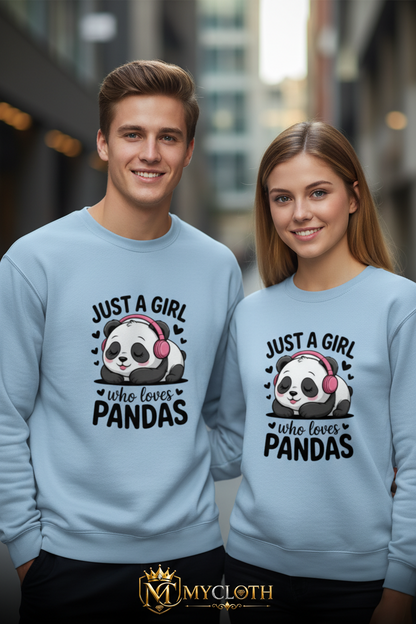 Just A Girl : Full Sleeve Sweatshirt ( Men's And Women's ) in all Colours